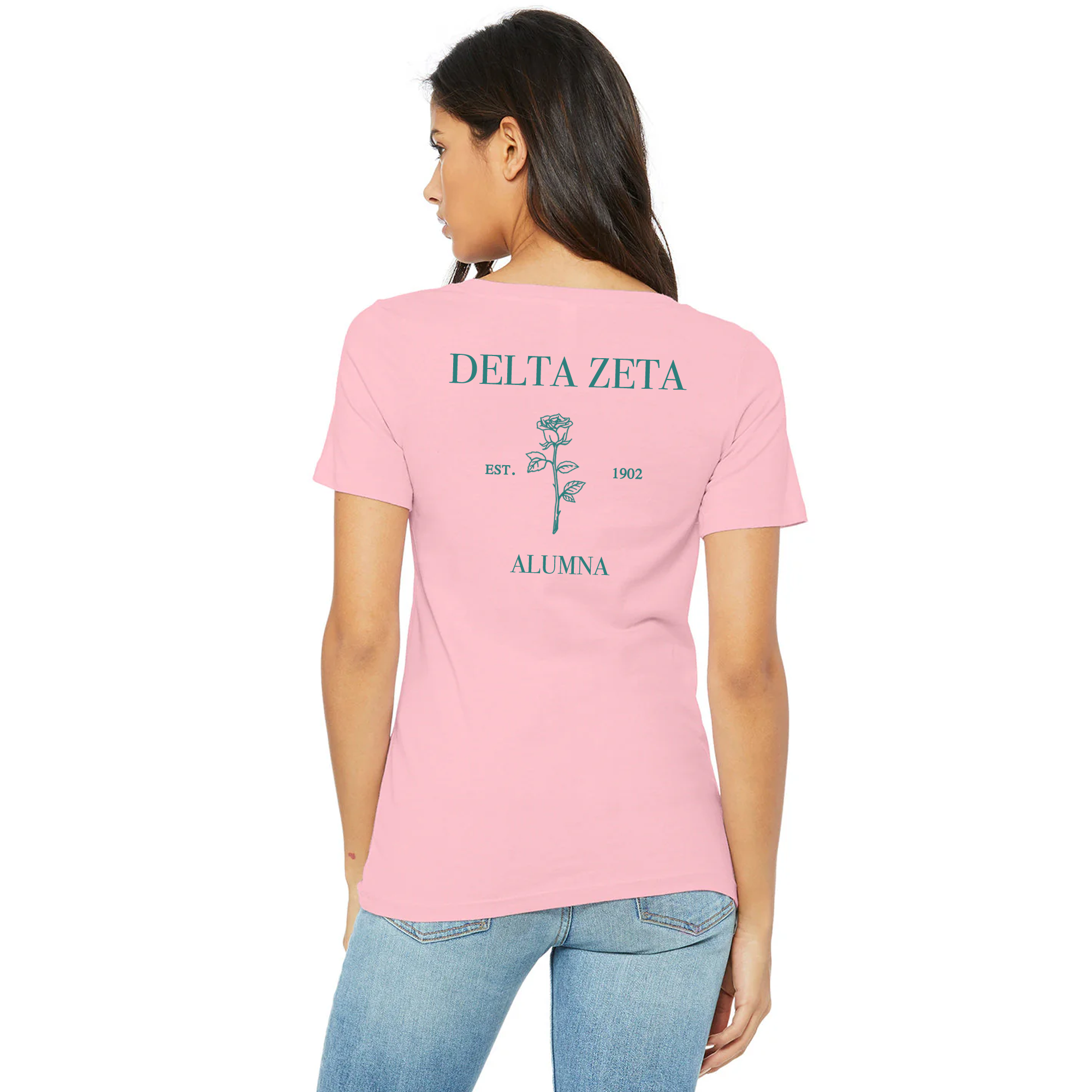 Delta Zeta Alumna V-neck T-Shirt