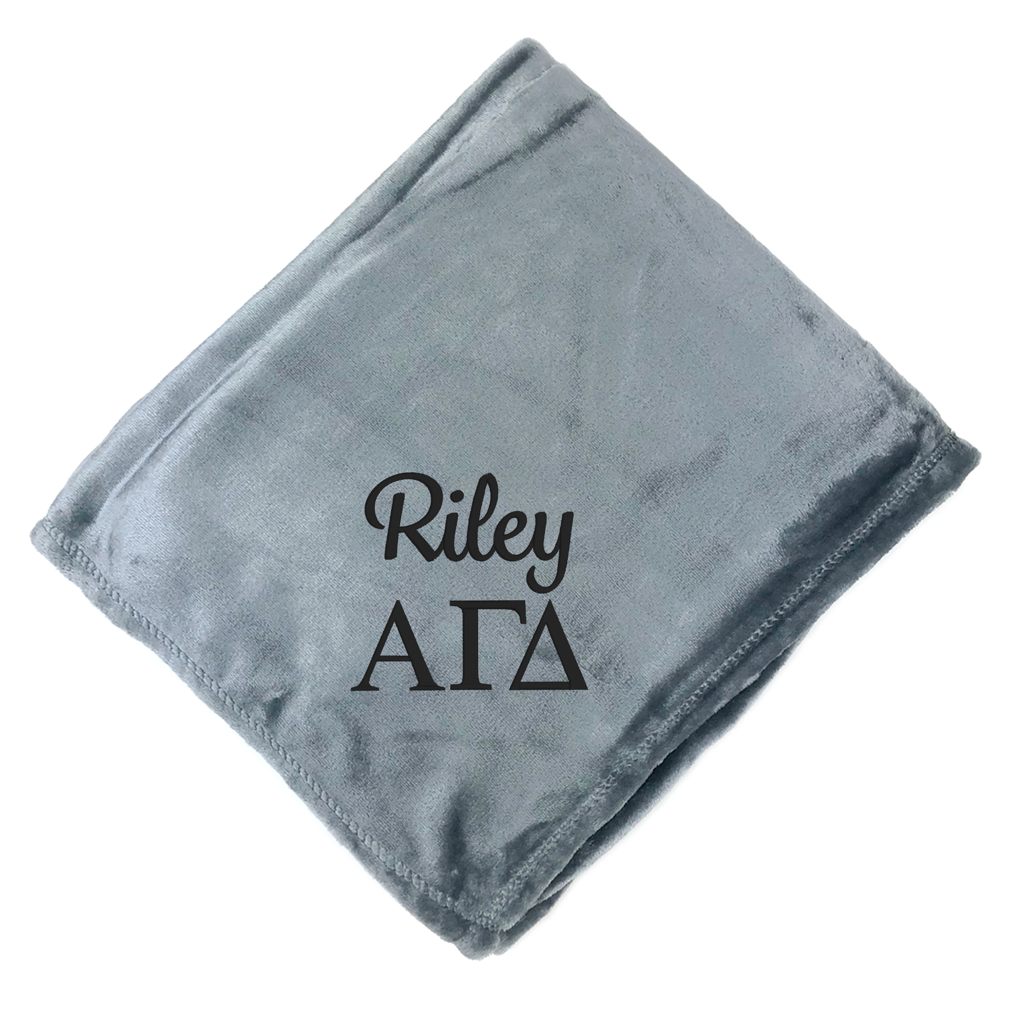 Personalized Alpha Gamma Delta Greek Letter Blanket - Go Greek Chic