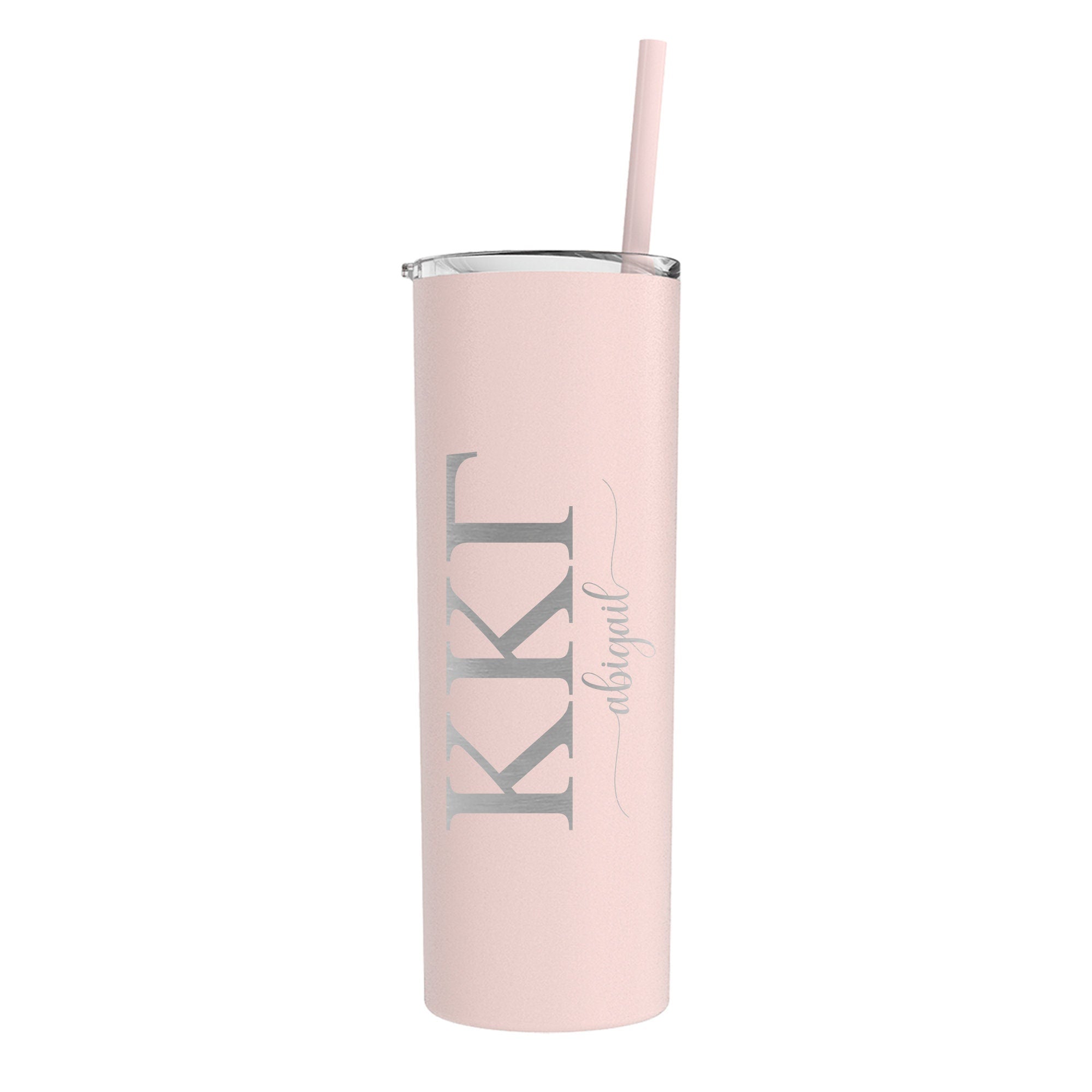 Kappa Kappa Gamma - Personalized Skinny Tumbler with Straw