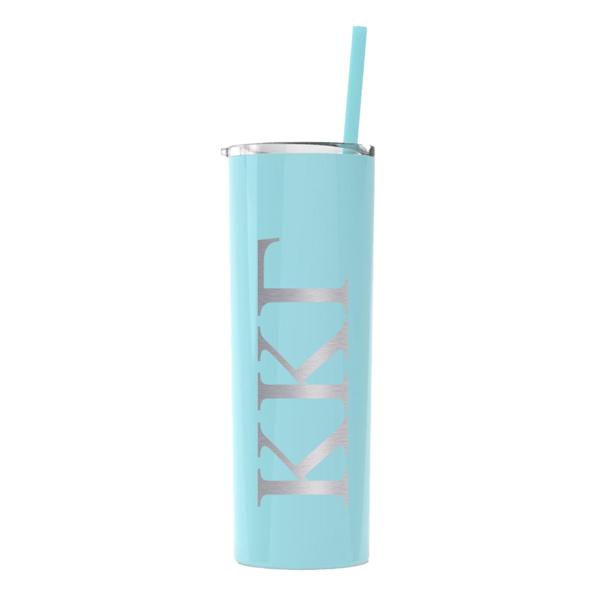 Kappa Kappa Gamma Greek Letter Skinny Tumbler with Straw - Go Greek Chic