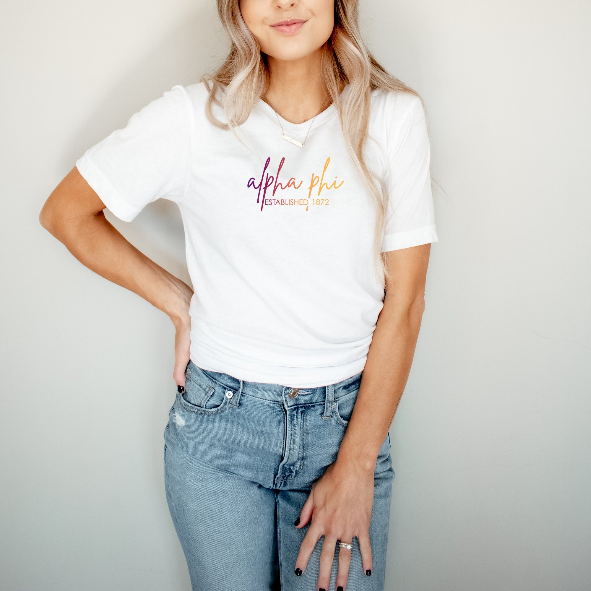 Alpha Phi Ombre T-shirt - Go Greek Chic