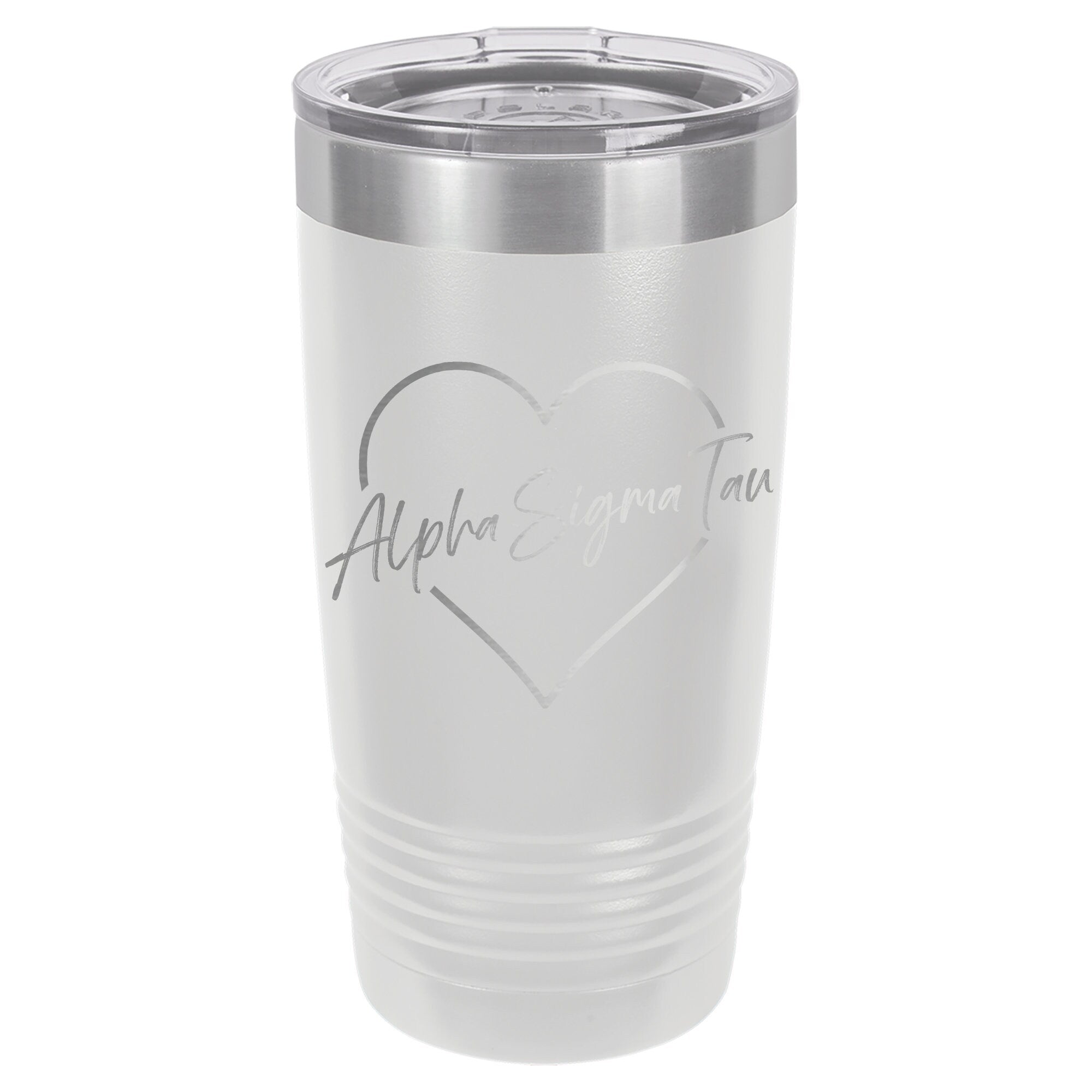 Alpha Sigma Tau Heart Tumbler - Go Greek Chic